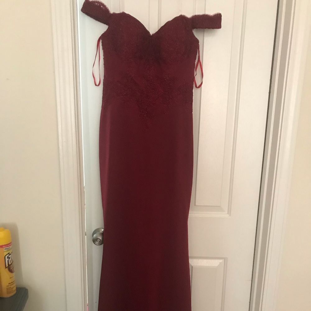 Burgundy dress